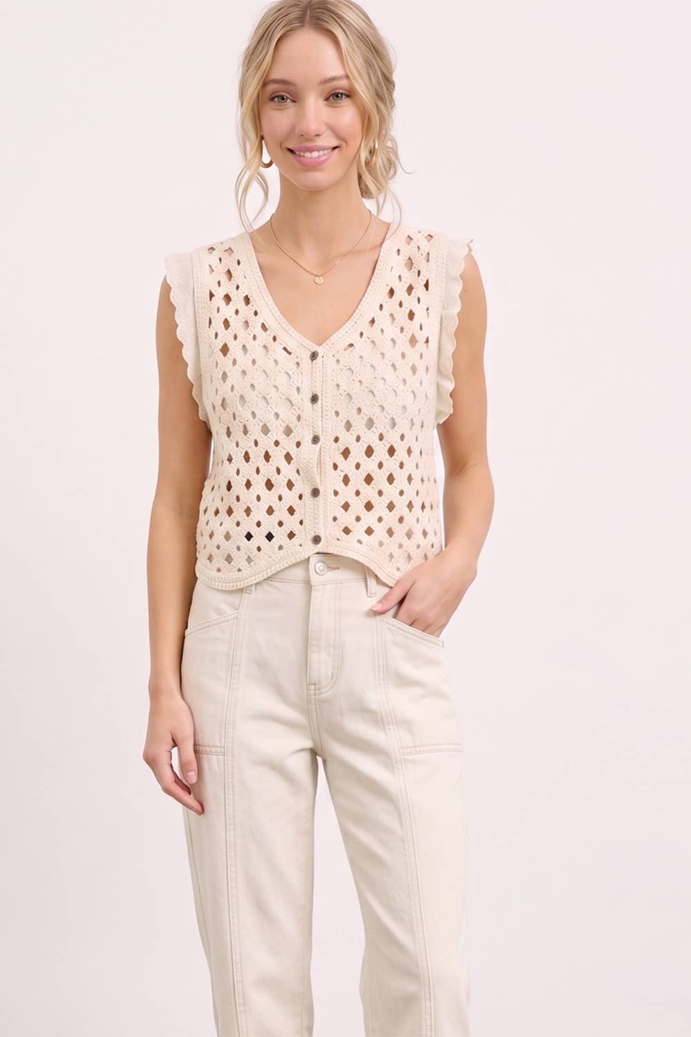 CROCHET KNIT TOP
