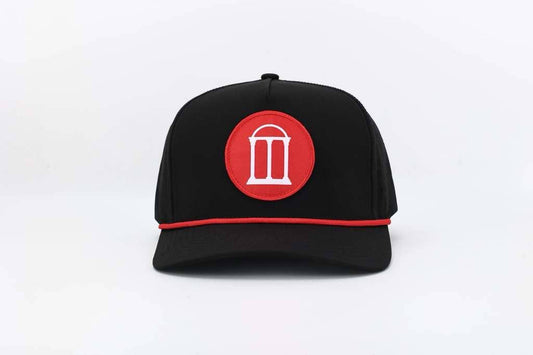 Black Arch Hat with Rope