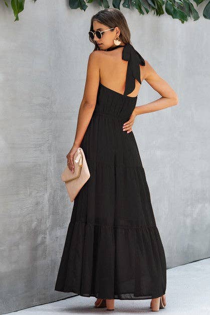 Halter Neck Maxi Dress