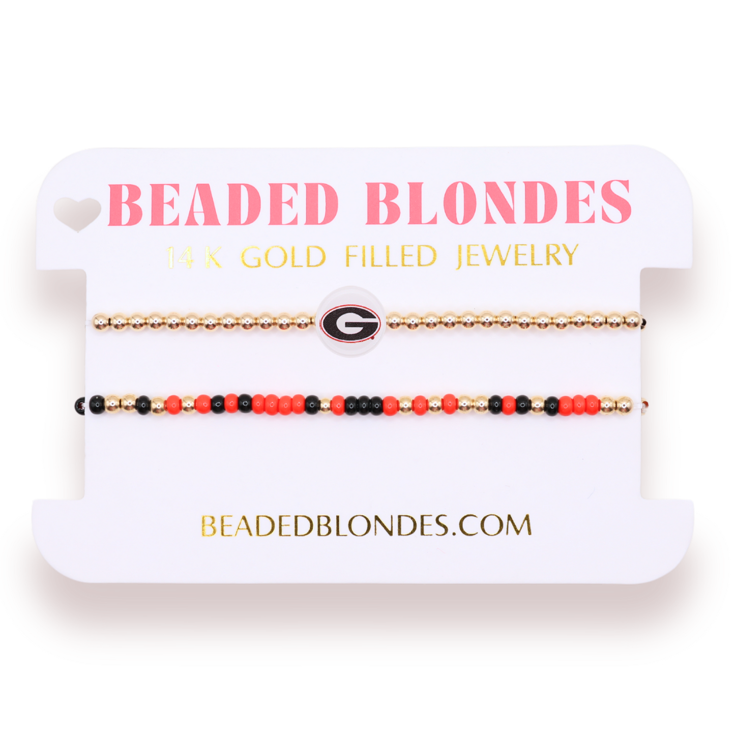 UGA Flip + Sprinkle Bracelet 2Stack