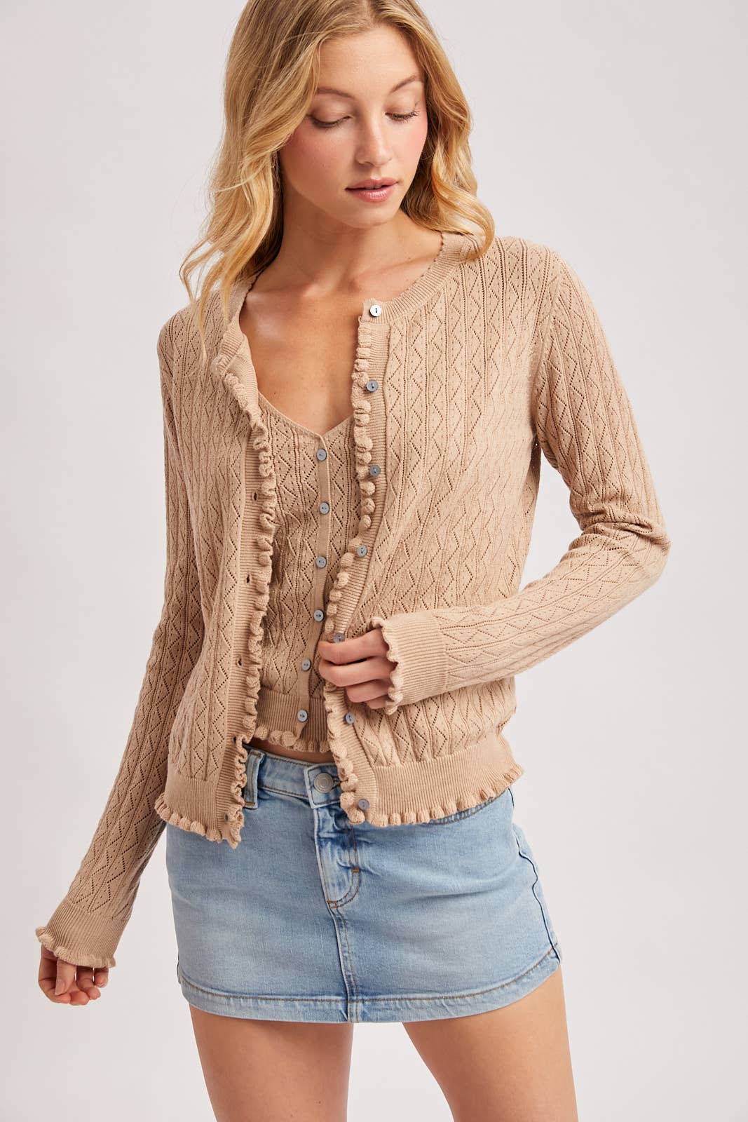 POINTELLE KNIT CAMI
