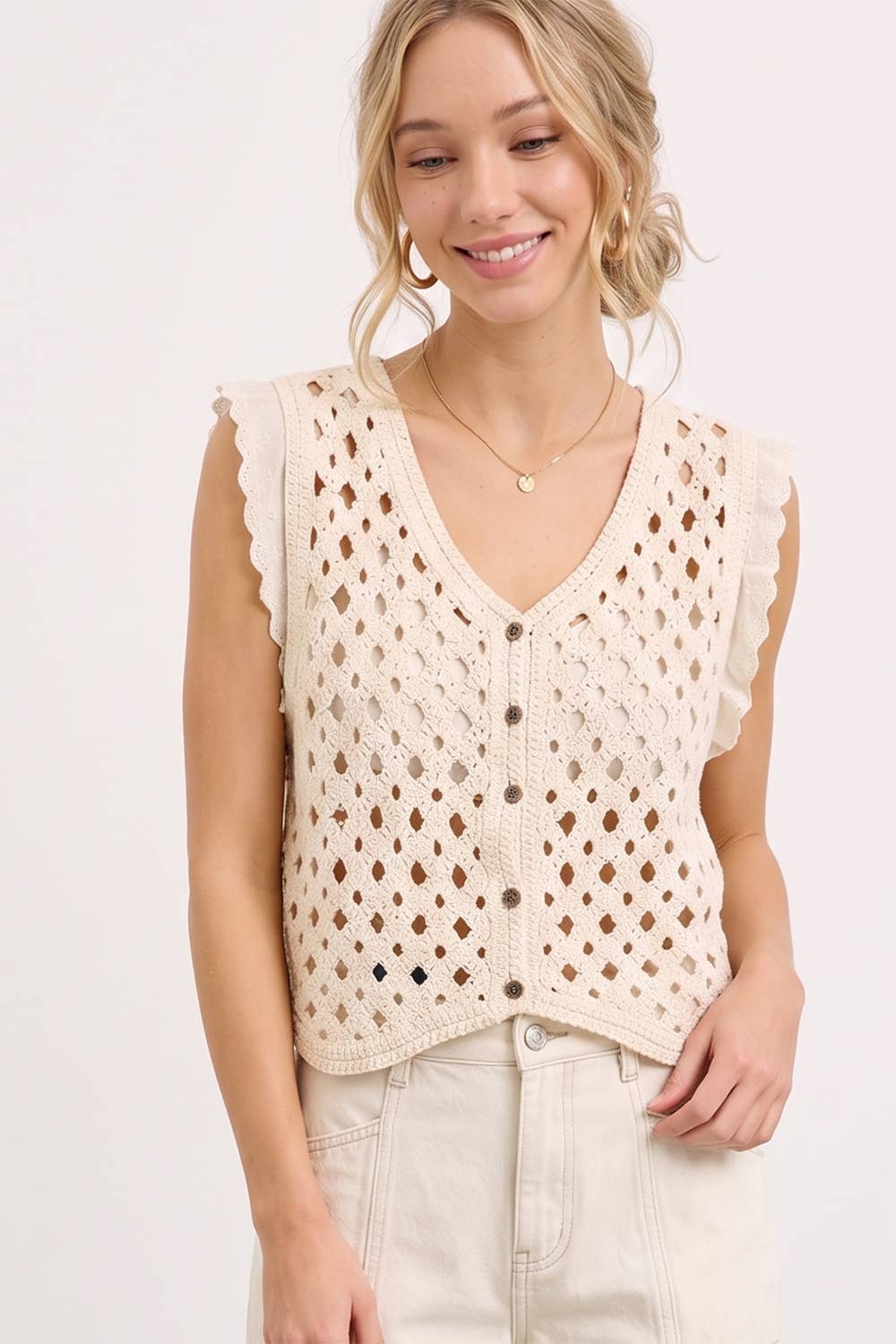 CROCHET KNIT TOP