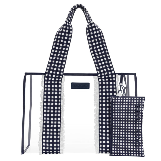 CaseMate Navy Gingham Jelly Tote