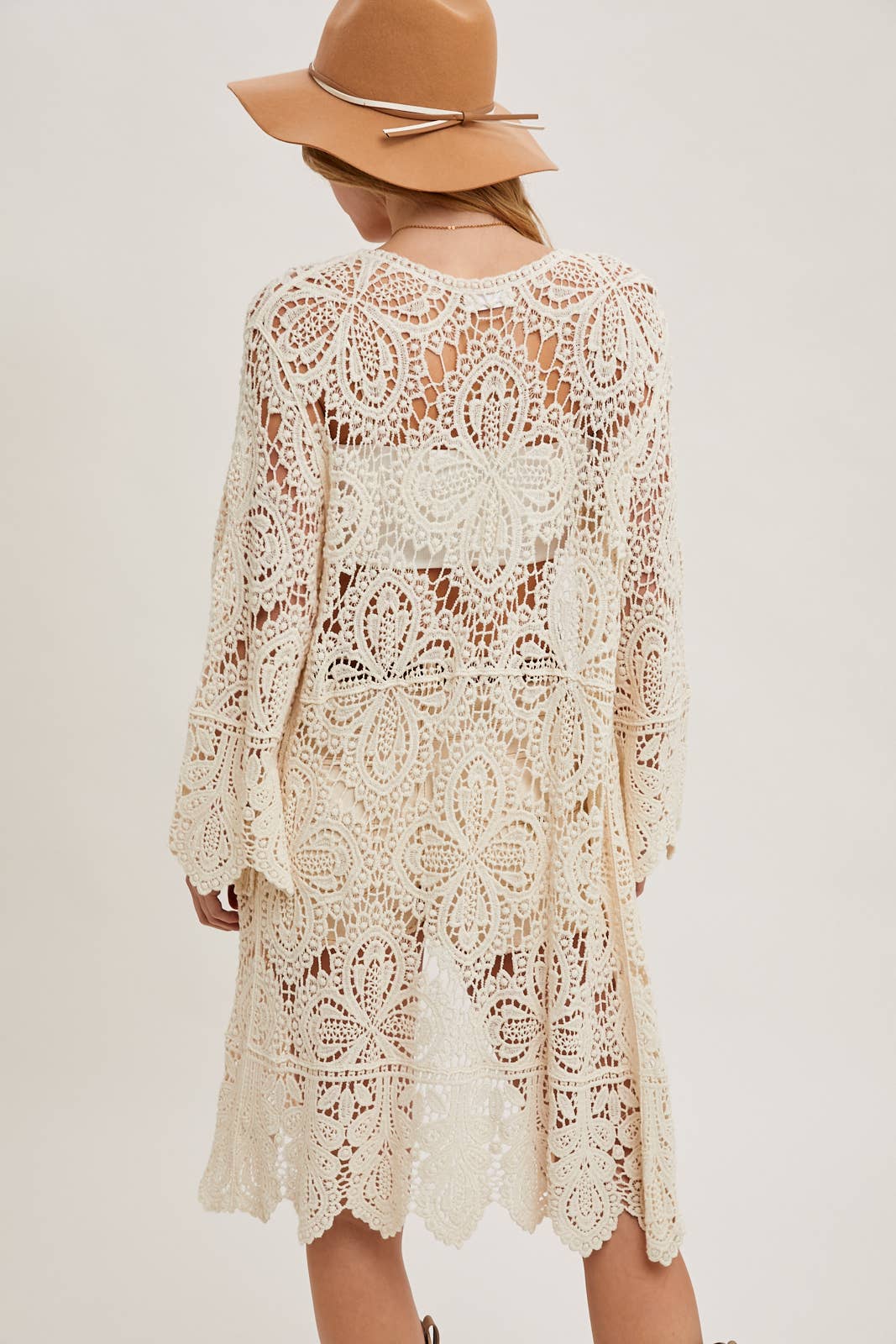 CROCHET BELL SLEEVED CARDIGAN