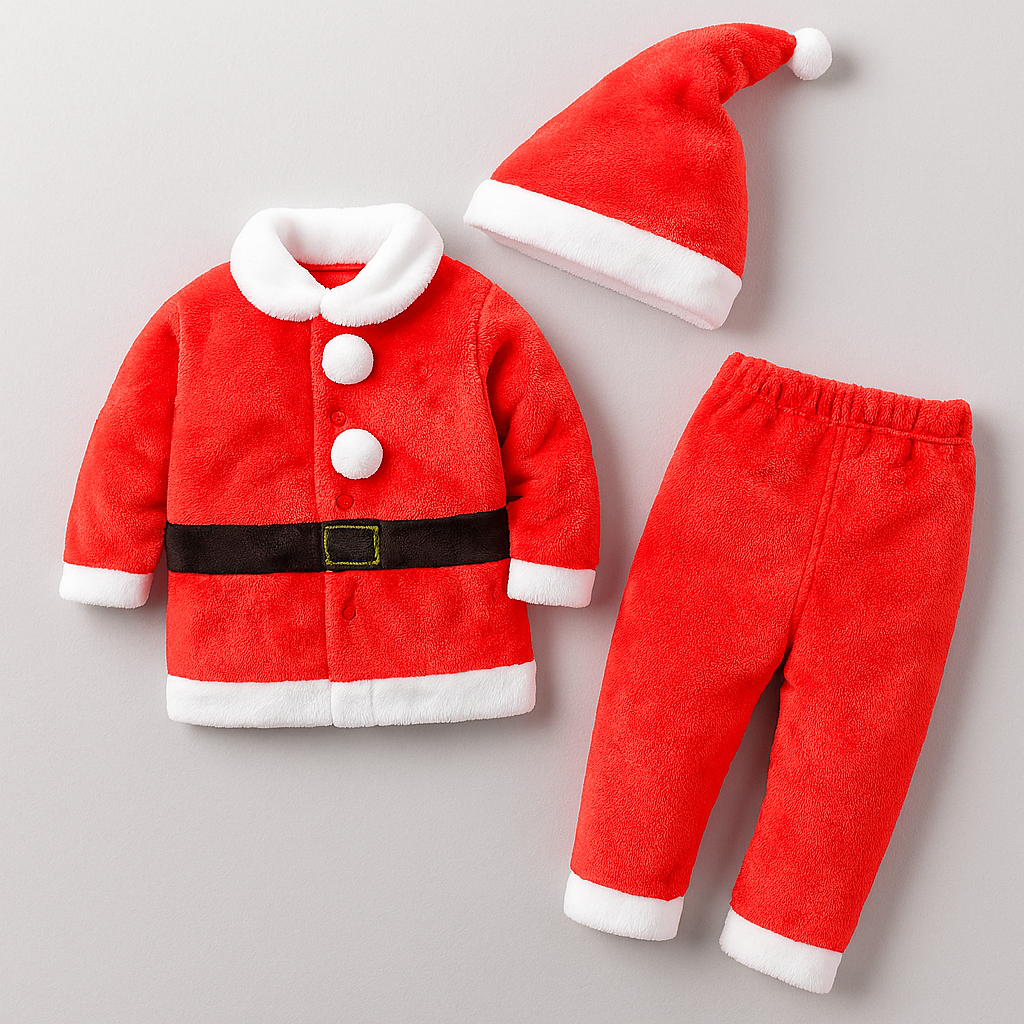 Santa Fleece 3pc Outfit