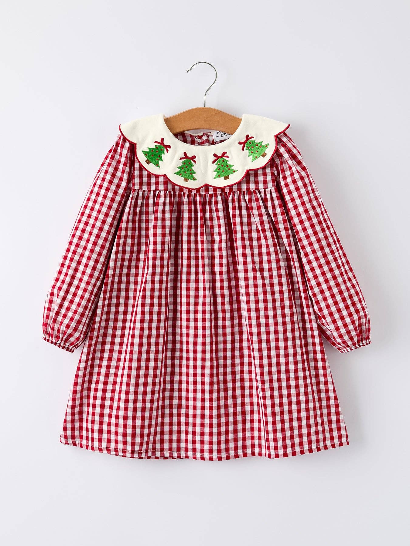 Christmas Tree Plaid Girls Dress