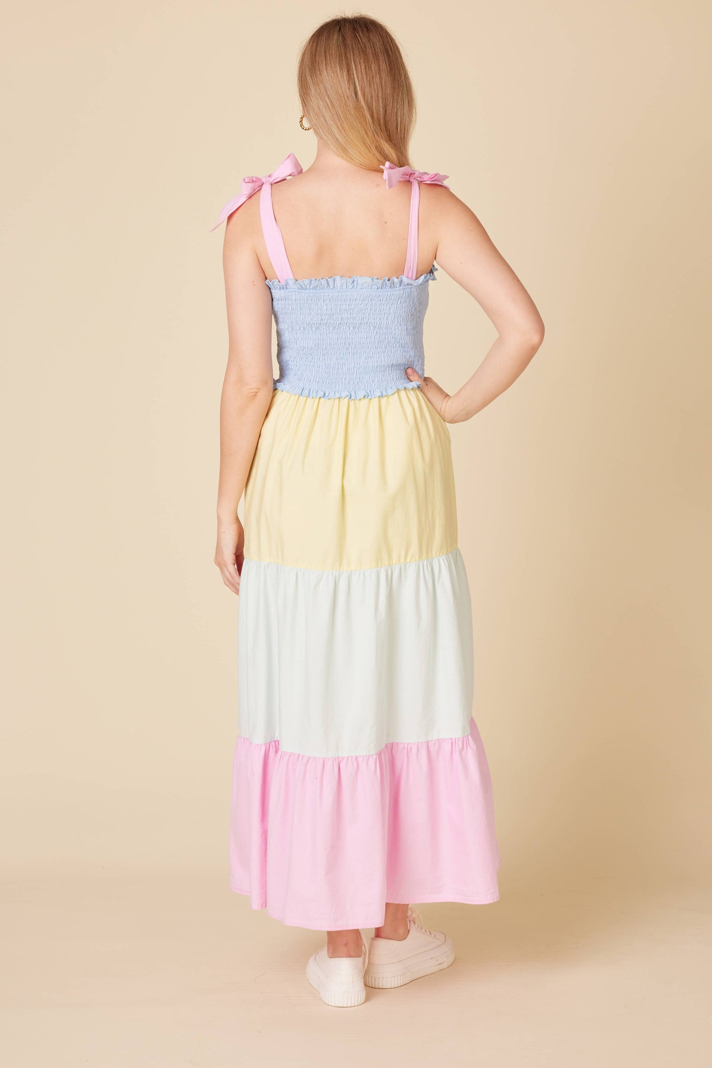 Color Block Smocked Dress