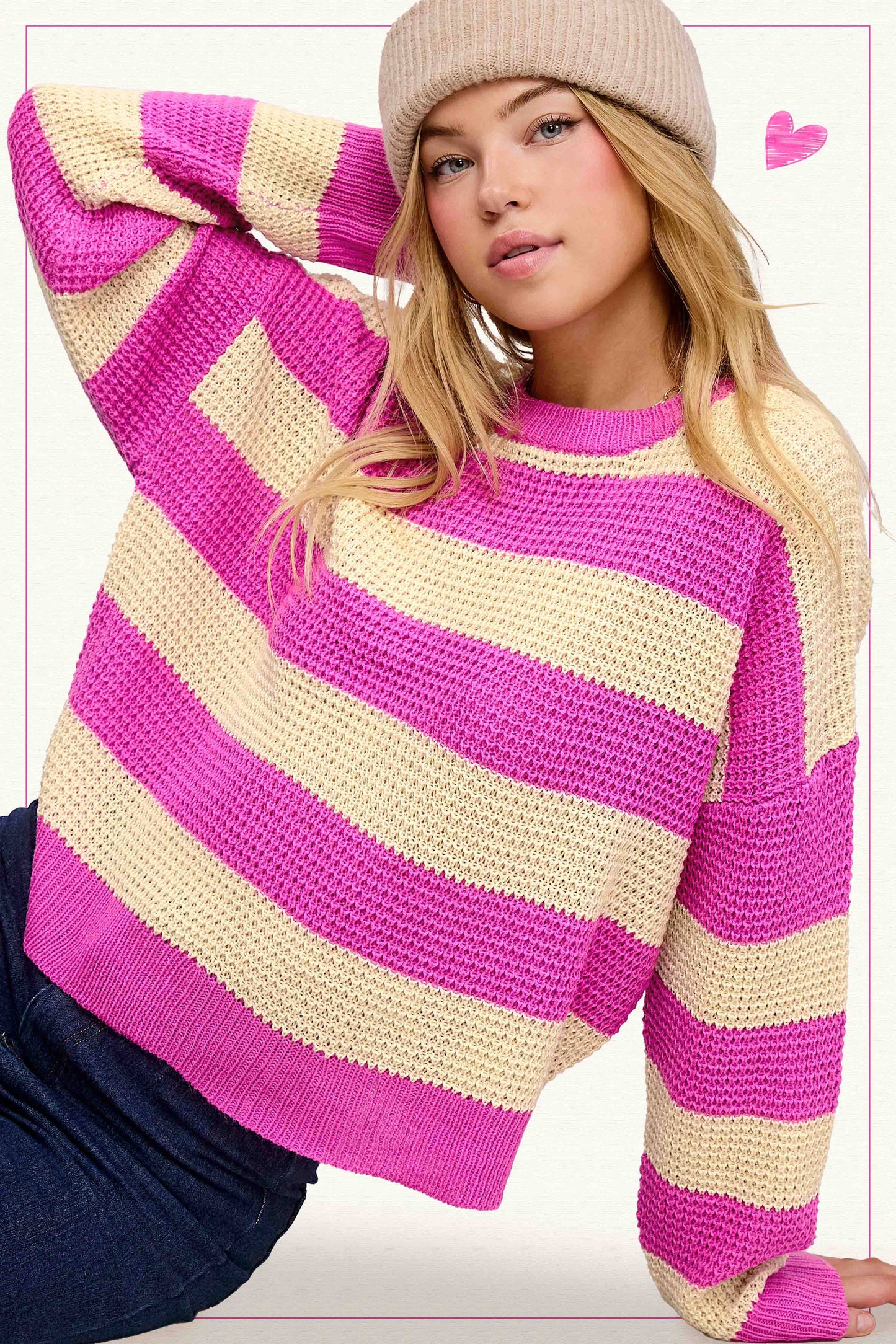 Striped Round Neck Sweater