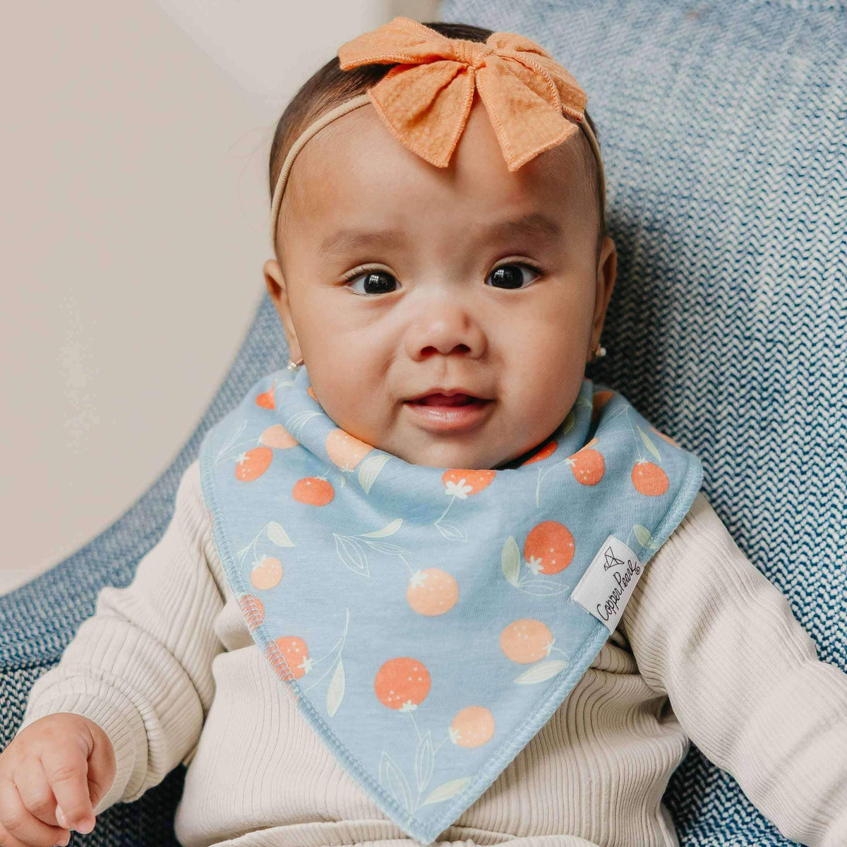 4 Bandana Bibs -Clementine