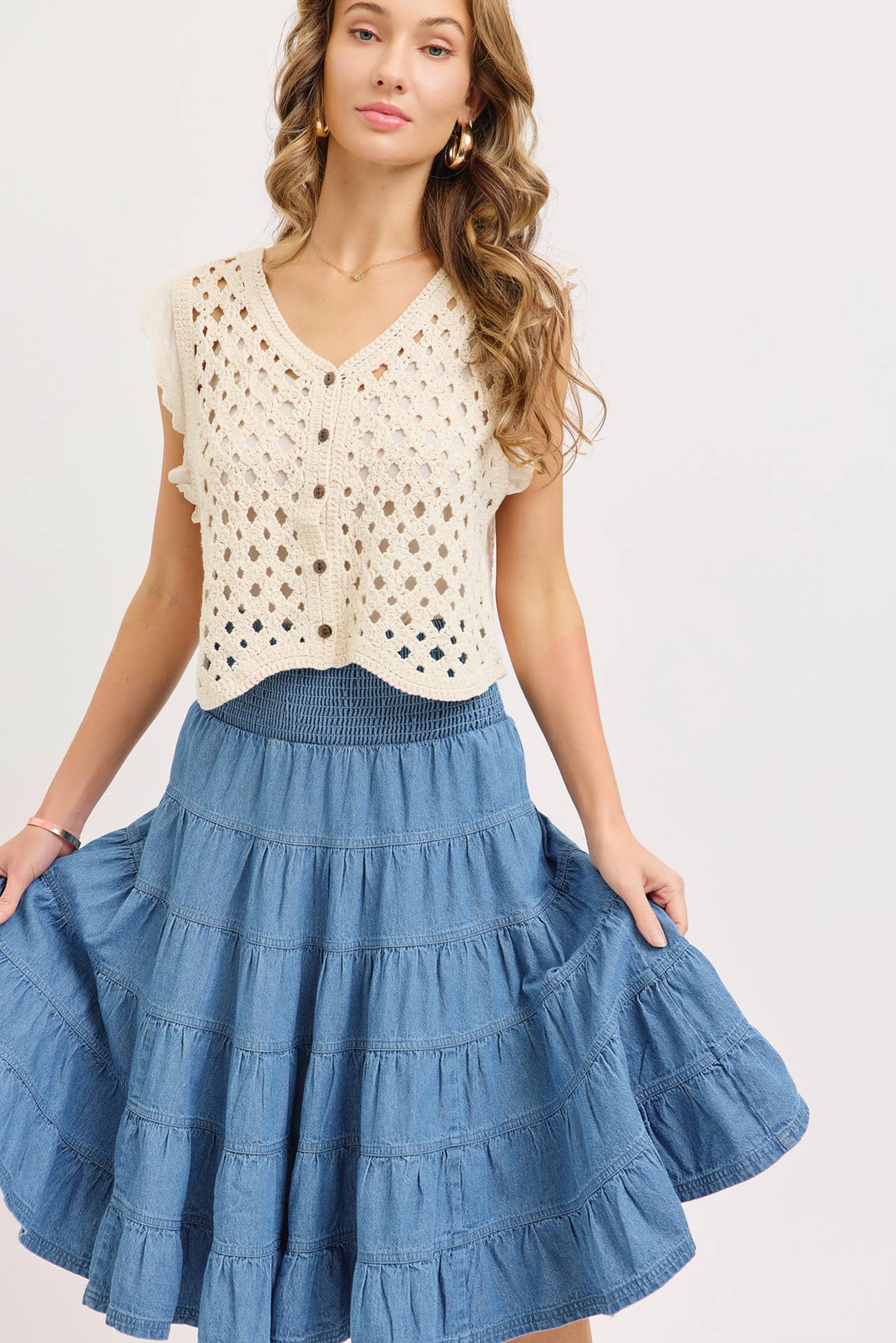 CROCHET KNIT TOP