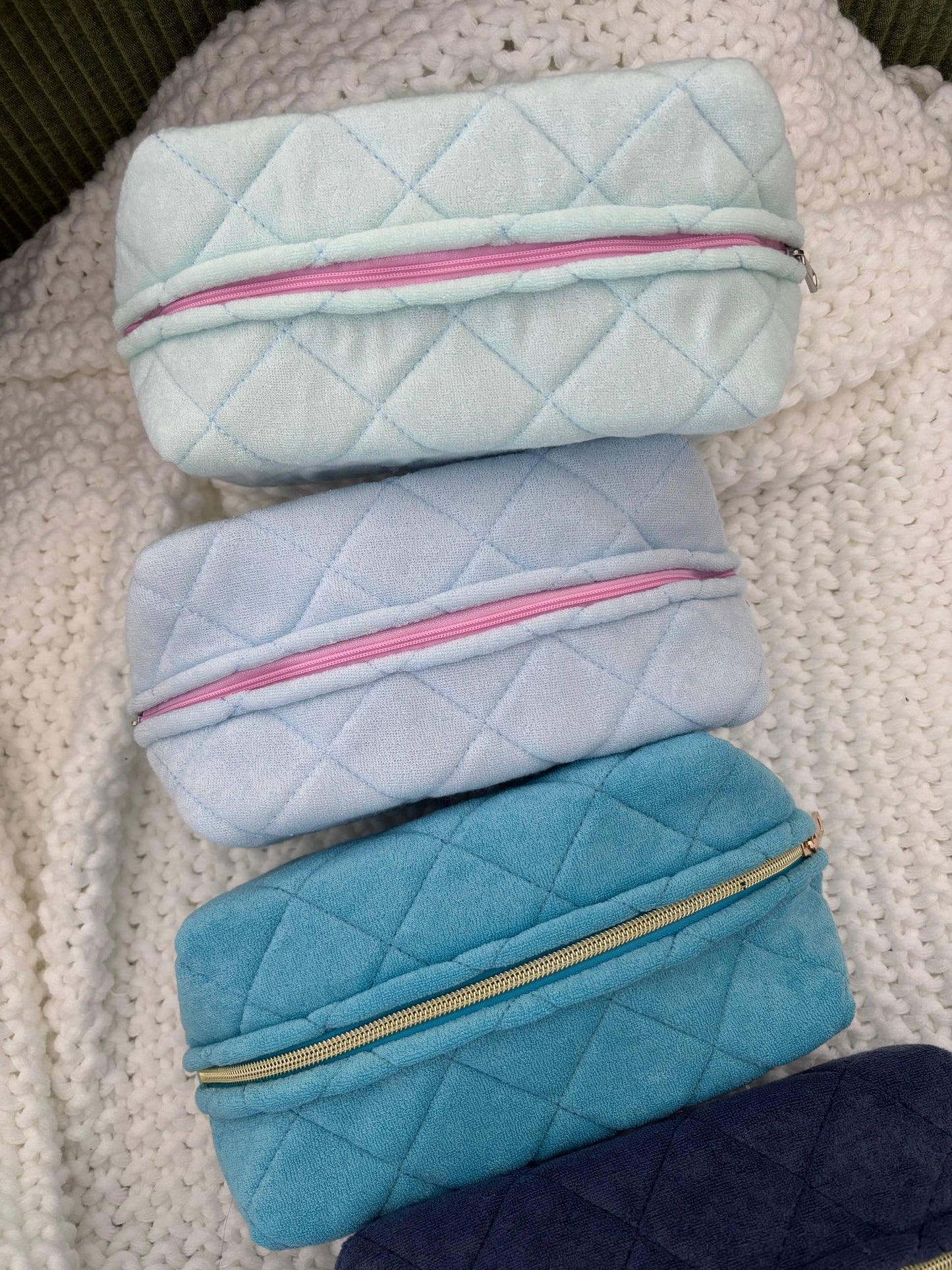 Terry Quilted Make Up Bag