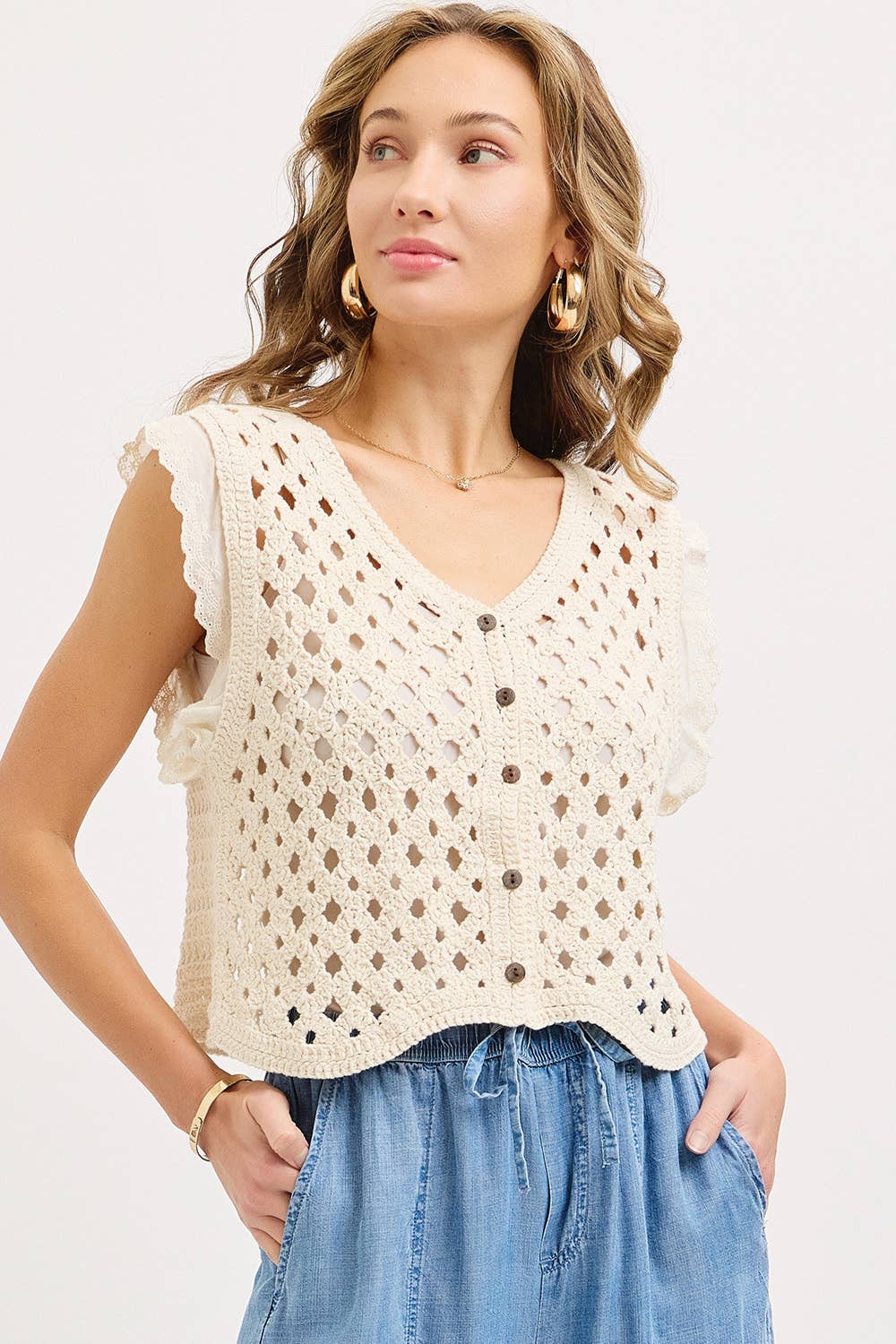 CROCHET KNIT TOP
