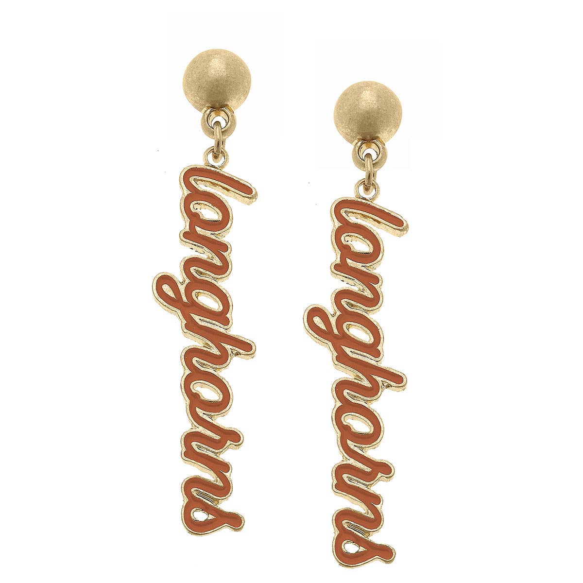 Texas Longhorns Script Earrings