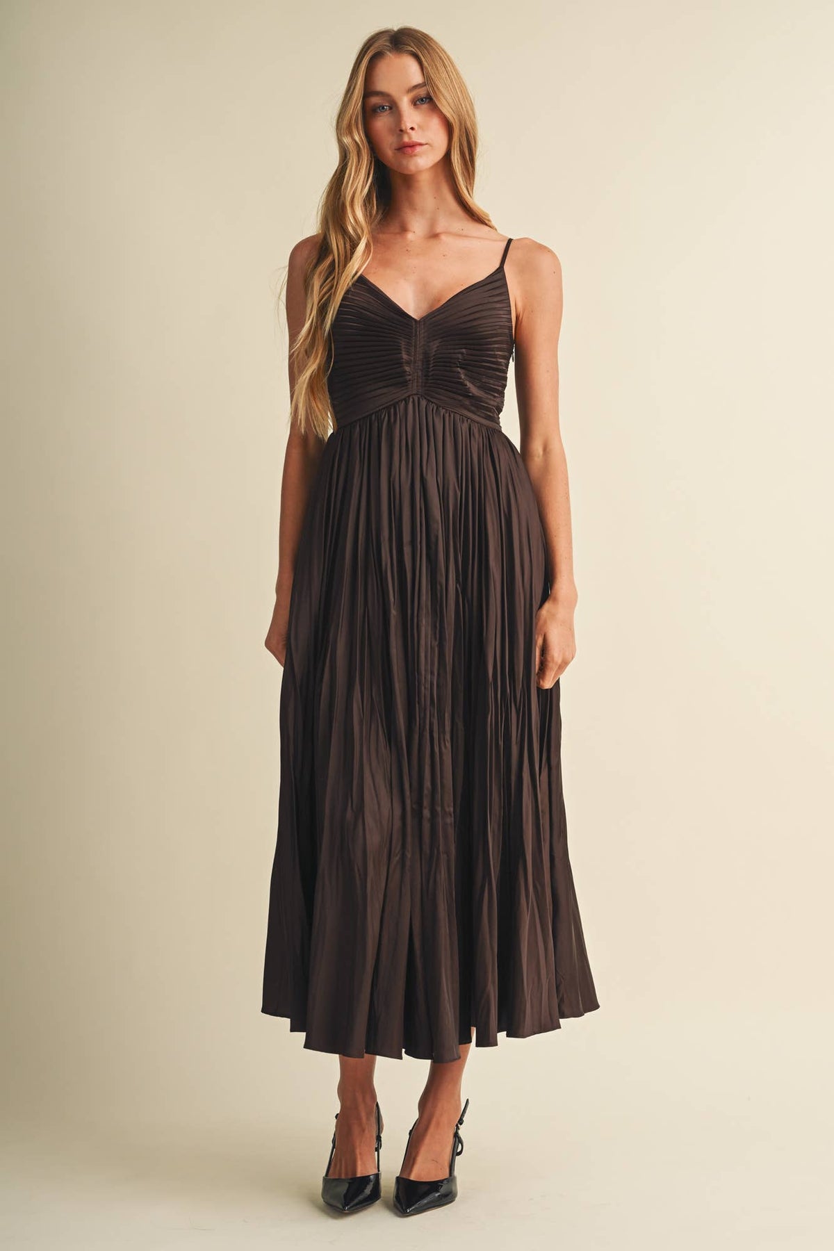 Smocked Back Poplin Dress