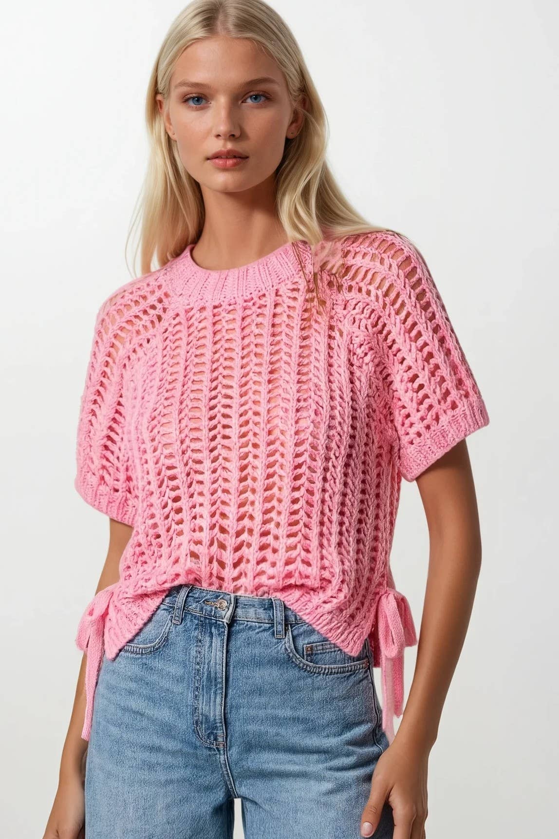 CHUNKY KNIT CROCHET SWEATER