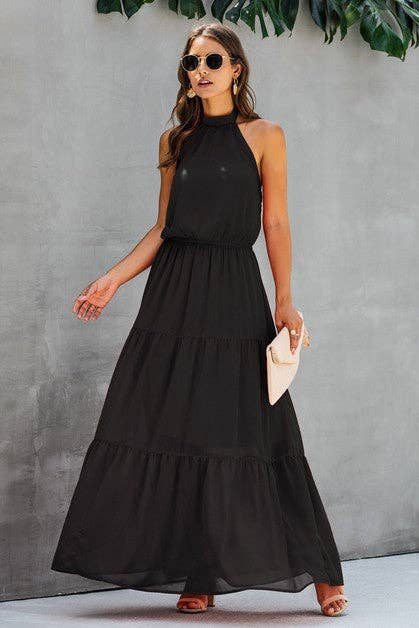 Halter Neck Maxi Dress