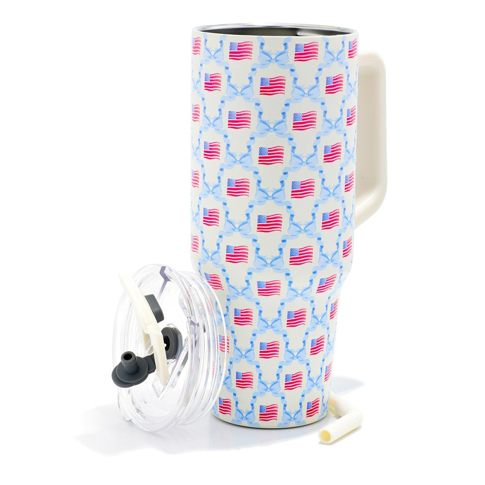 Flag/Bows Tumbler