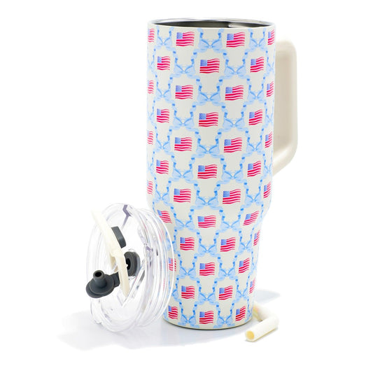 Flag/Bows Tumbler