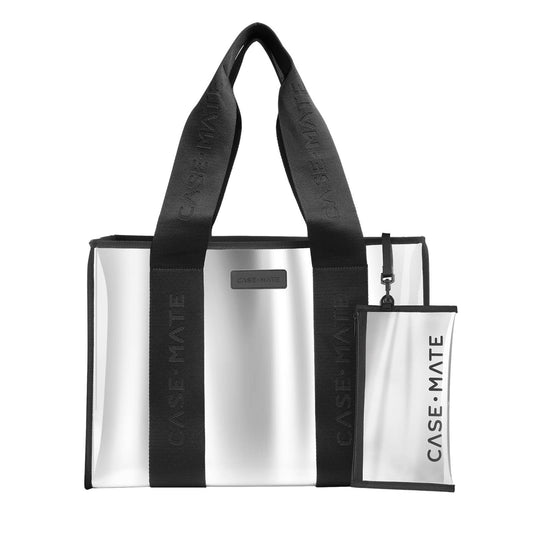 Silver Chrome Jelly Tote Bag