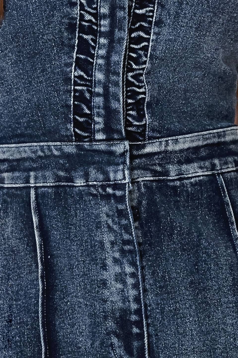 V-Neck Denim Jumpsuit