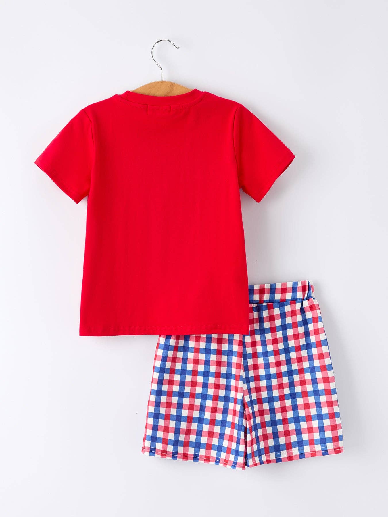 Boys Plaid Flag Set