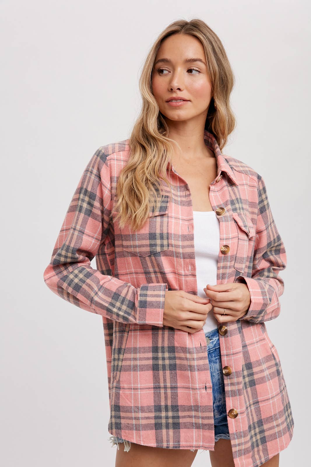 FLANNEL PLAID SHACKET