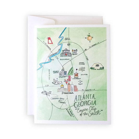 Atlanta Map Greeting Card