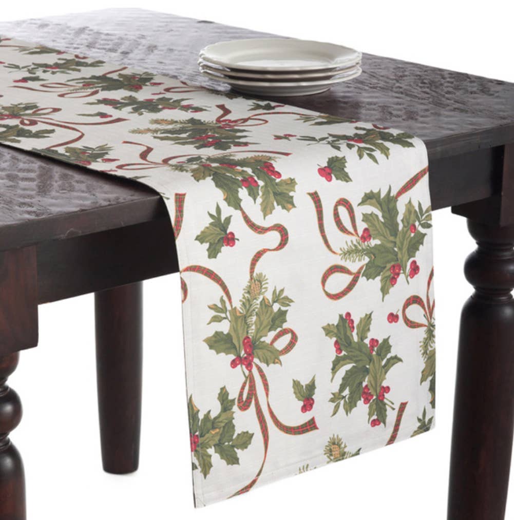 Holly Holiday 16"X72" Table Runner