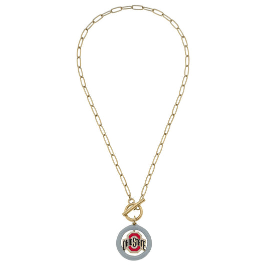 Ohio State T-Bar Necklace