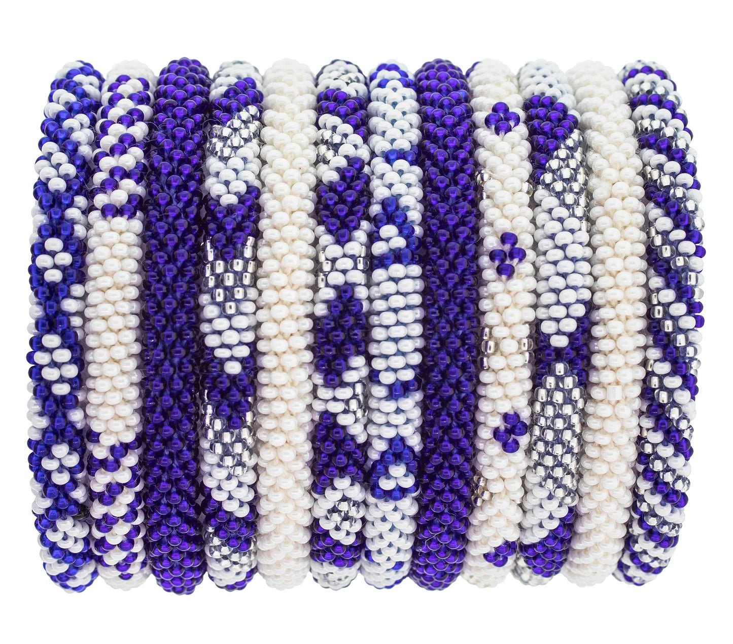 Roll-On® Bracelets Blue and White