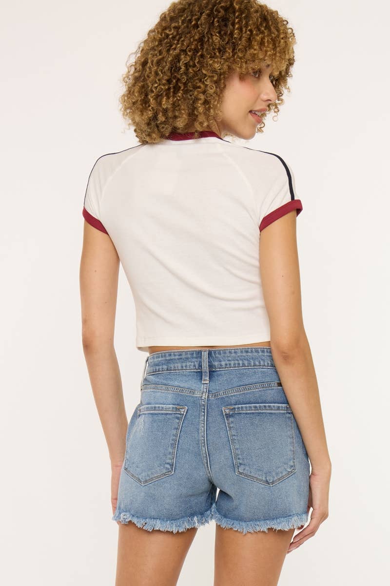 HIGH RISE MOM SHORTS