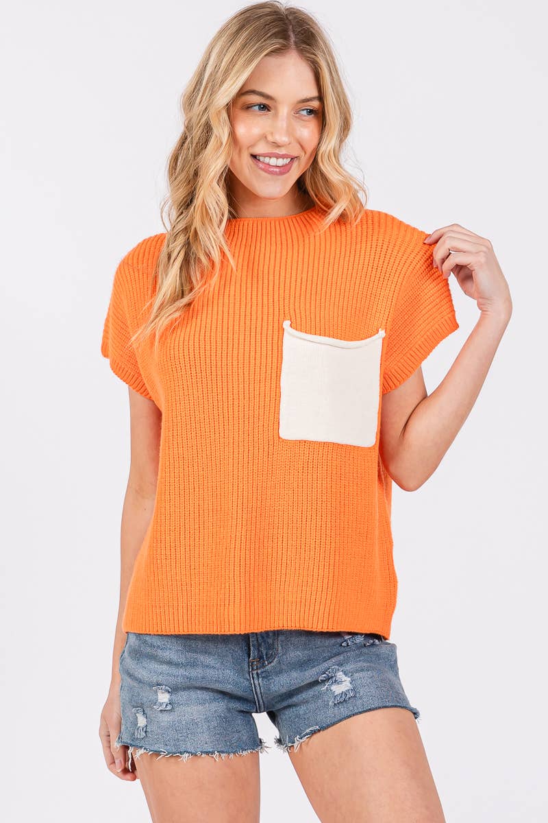 COLOR BLOCKED SWEATER TOP