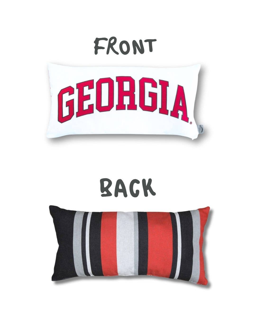 UGA Georgia Lumbar Pillow
