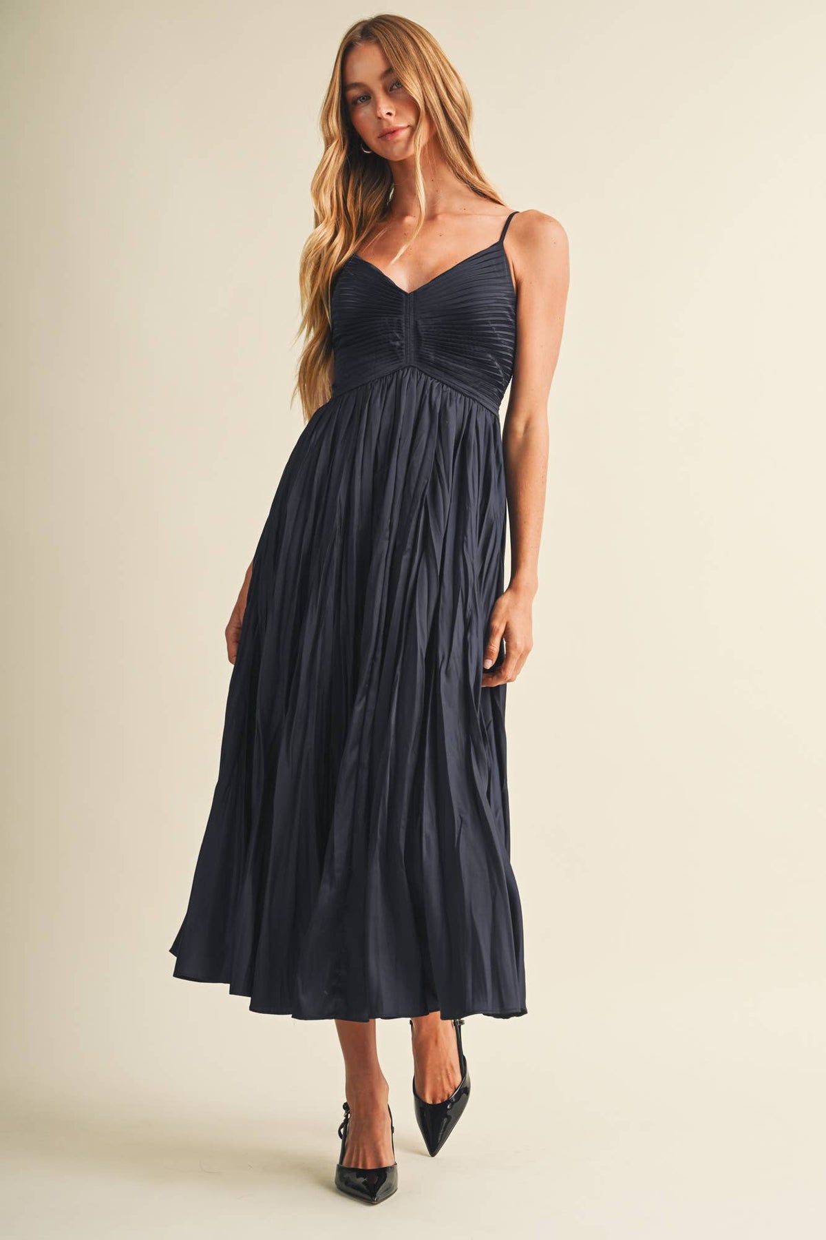 Smocked Back Poplin Dress