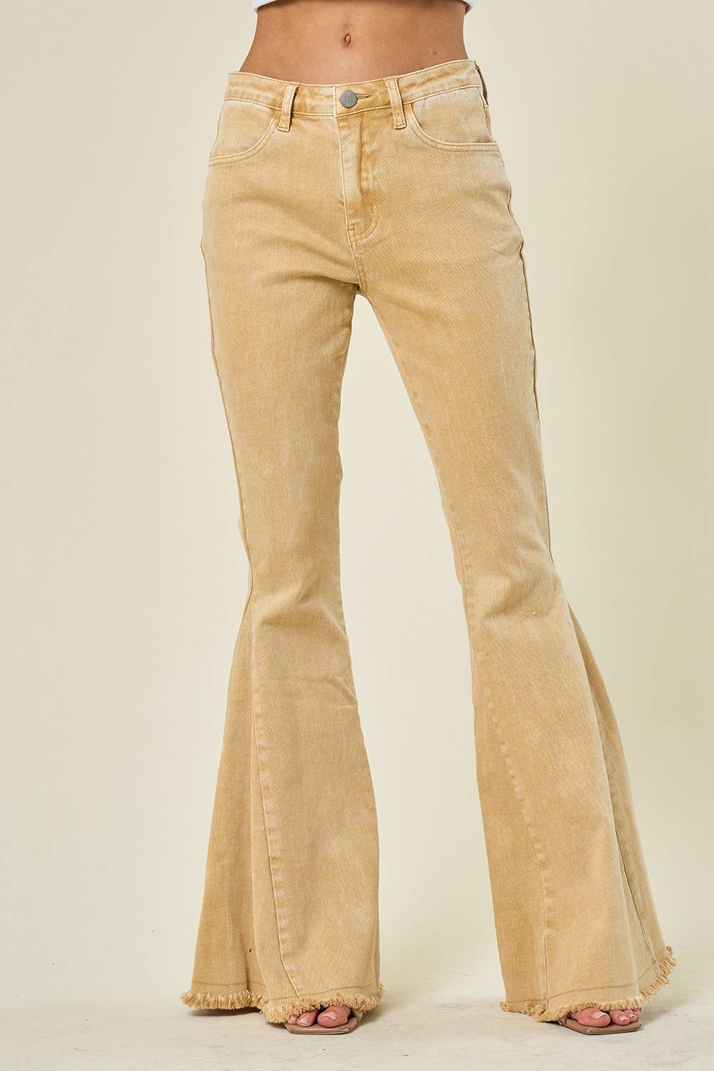 ACID WASHED BELLBOTTOM JEANS
