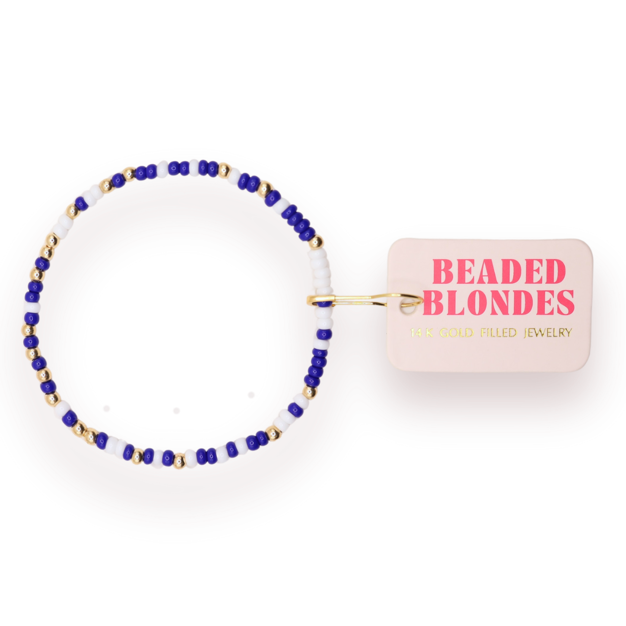 Cobalt & White Sprinkle Bracelet