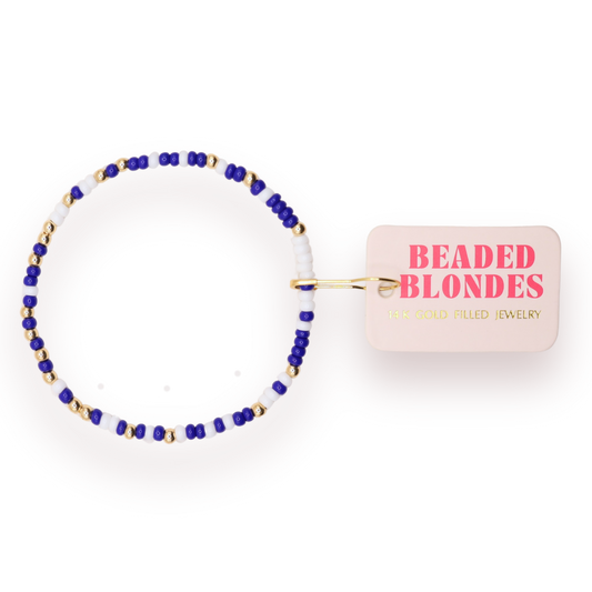 Cobalt & White Sprinkle Bracelet