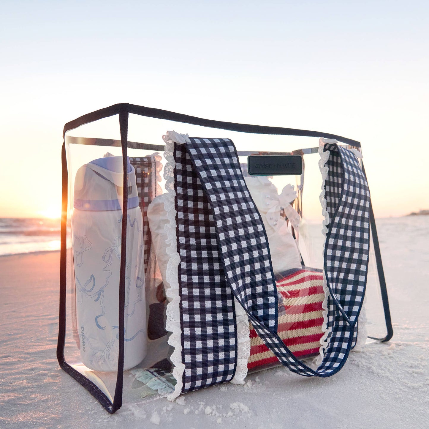 CaseMate Navy Gingham Jelly Tote