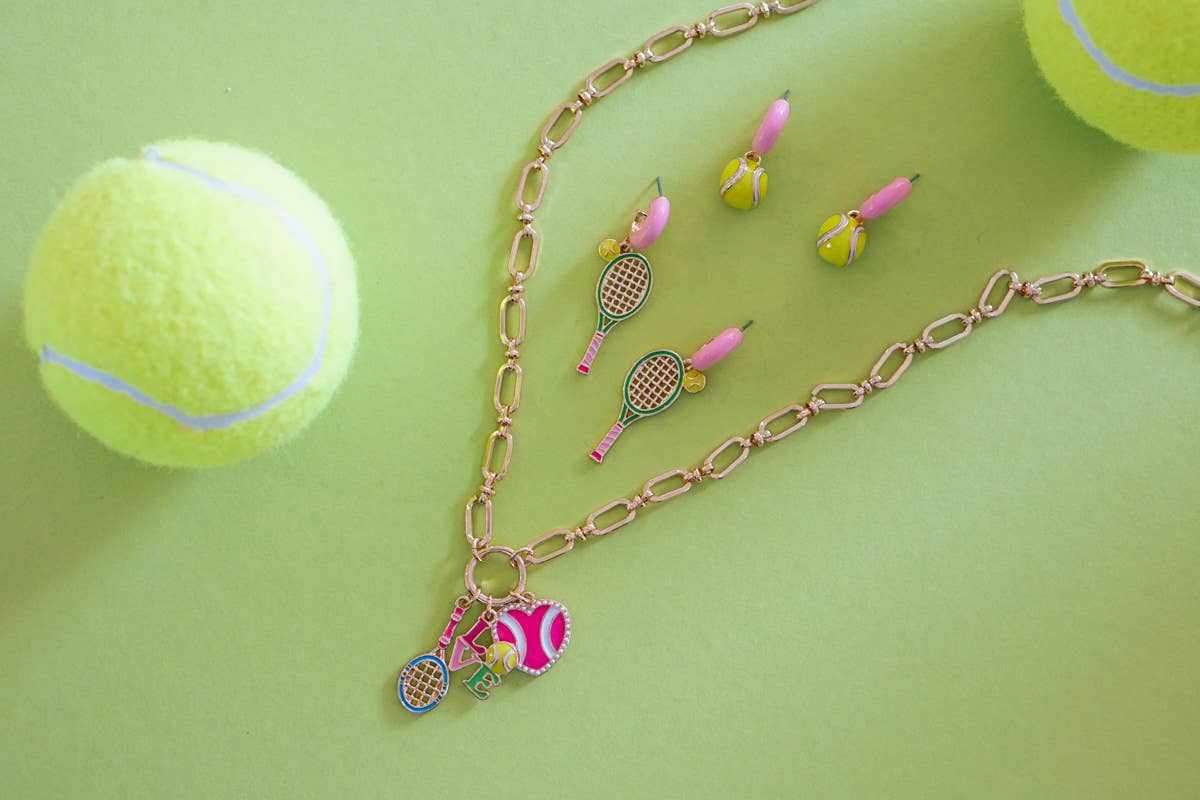 Tennis Racket Huggie Earrings