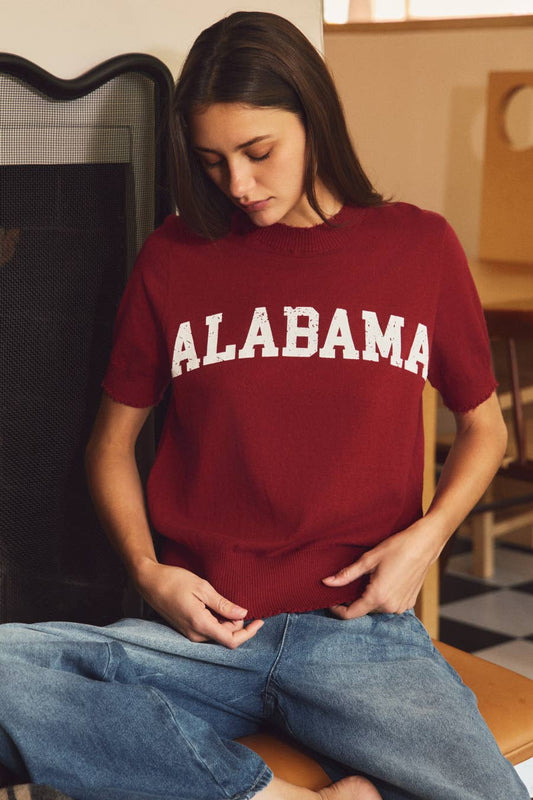 Short-sleeve Alabama Knit Top