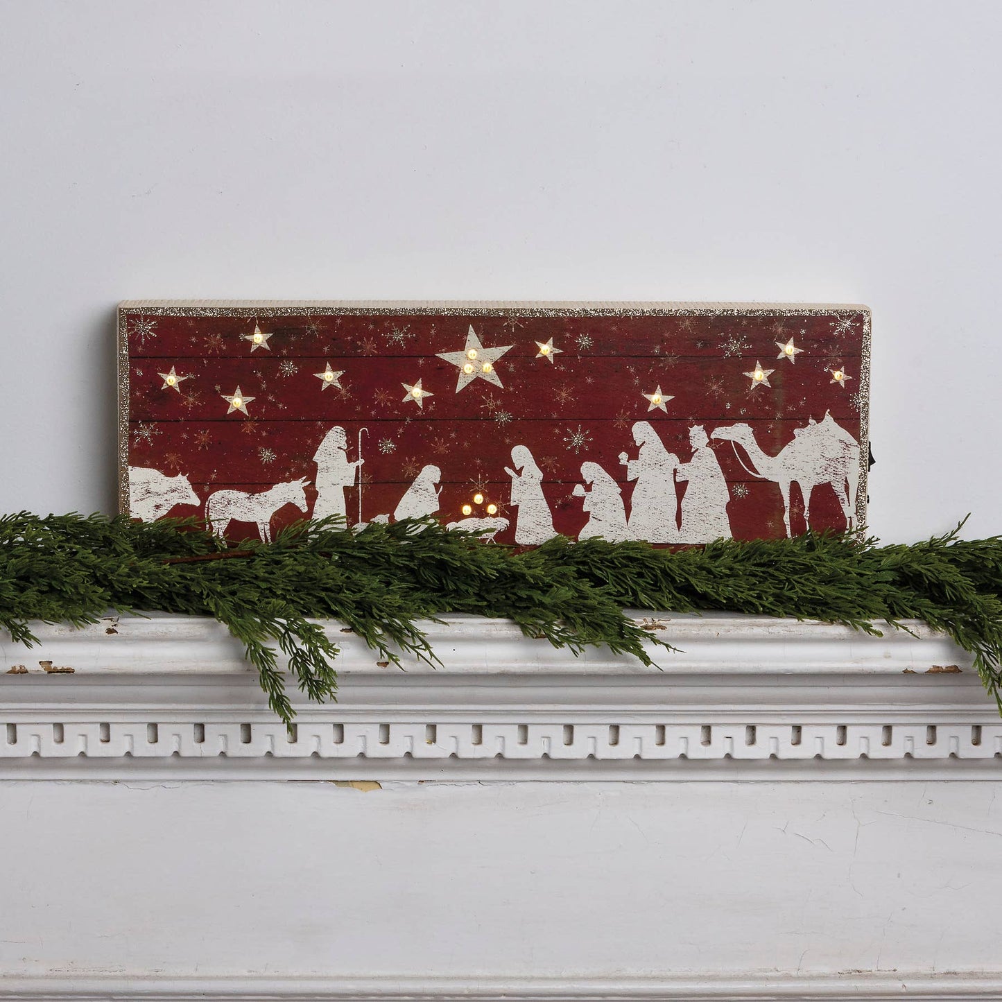 Nativity Scene Lighted Box Sign