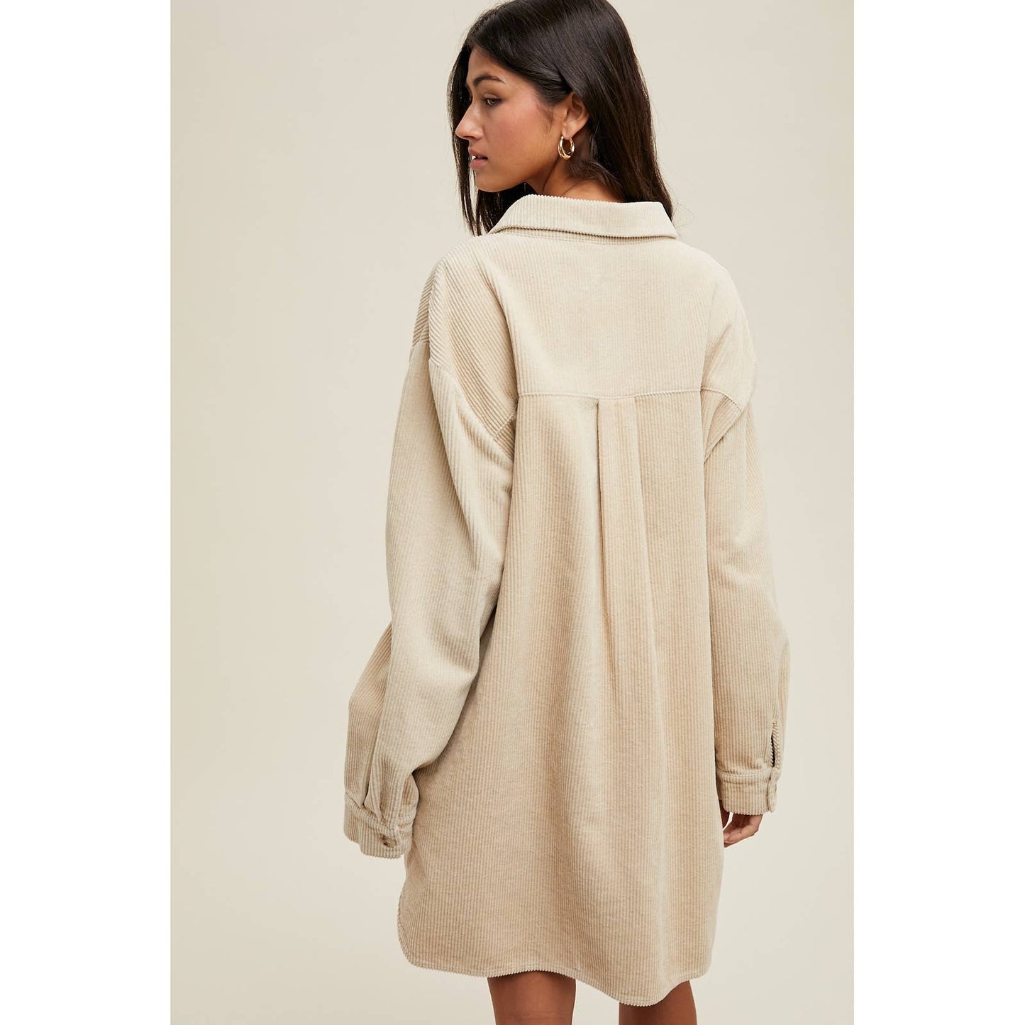 CORDUROY SHIRT DRESS