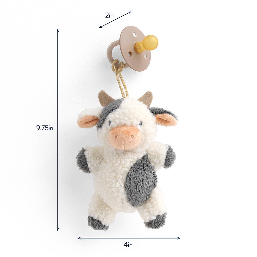 Cow Bitzy Pal Pacifier & Plush