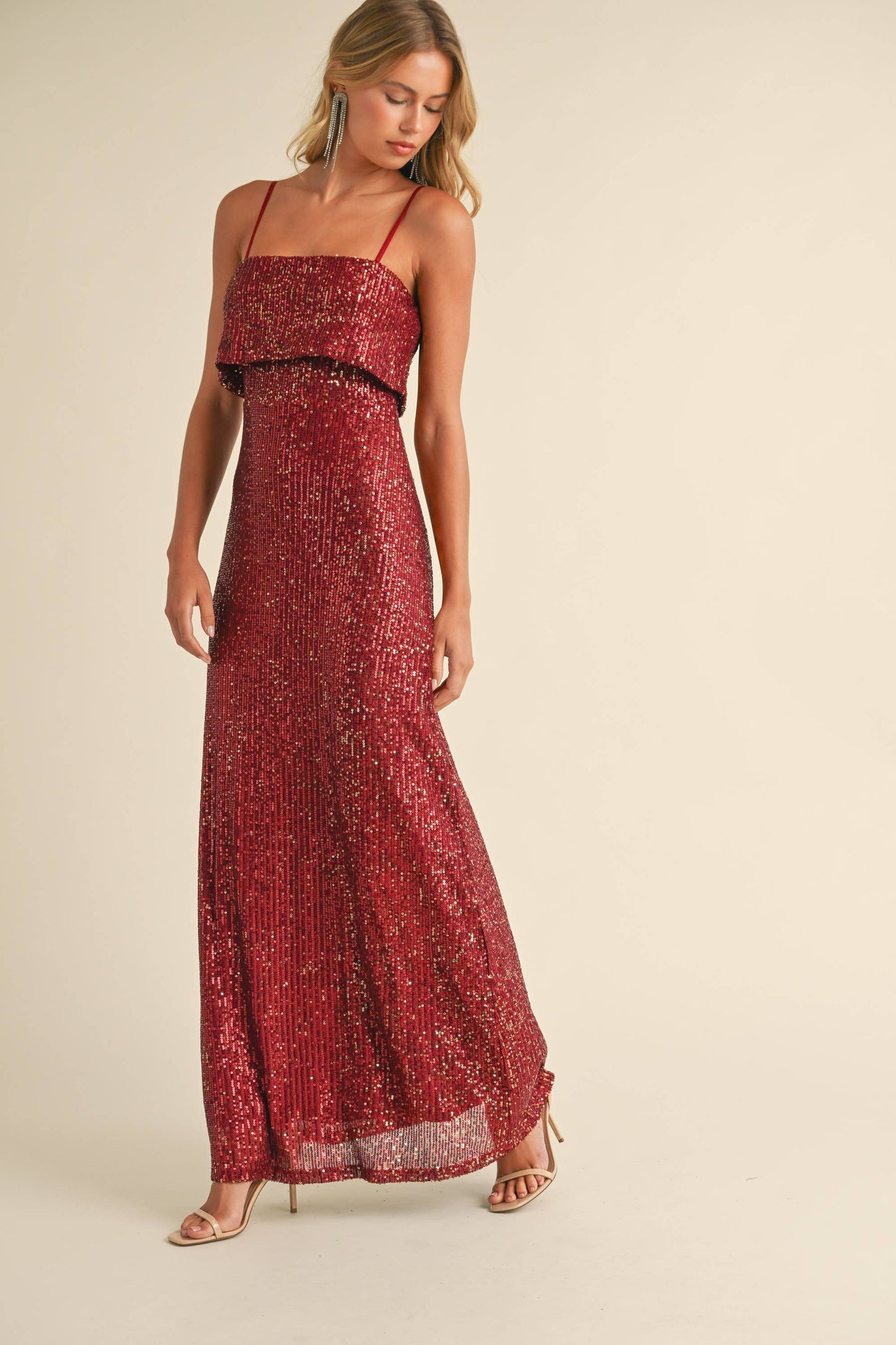 SEQUIN MAXI DRESS