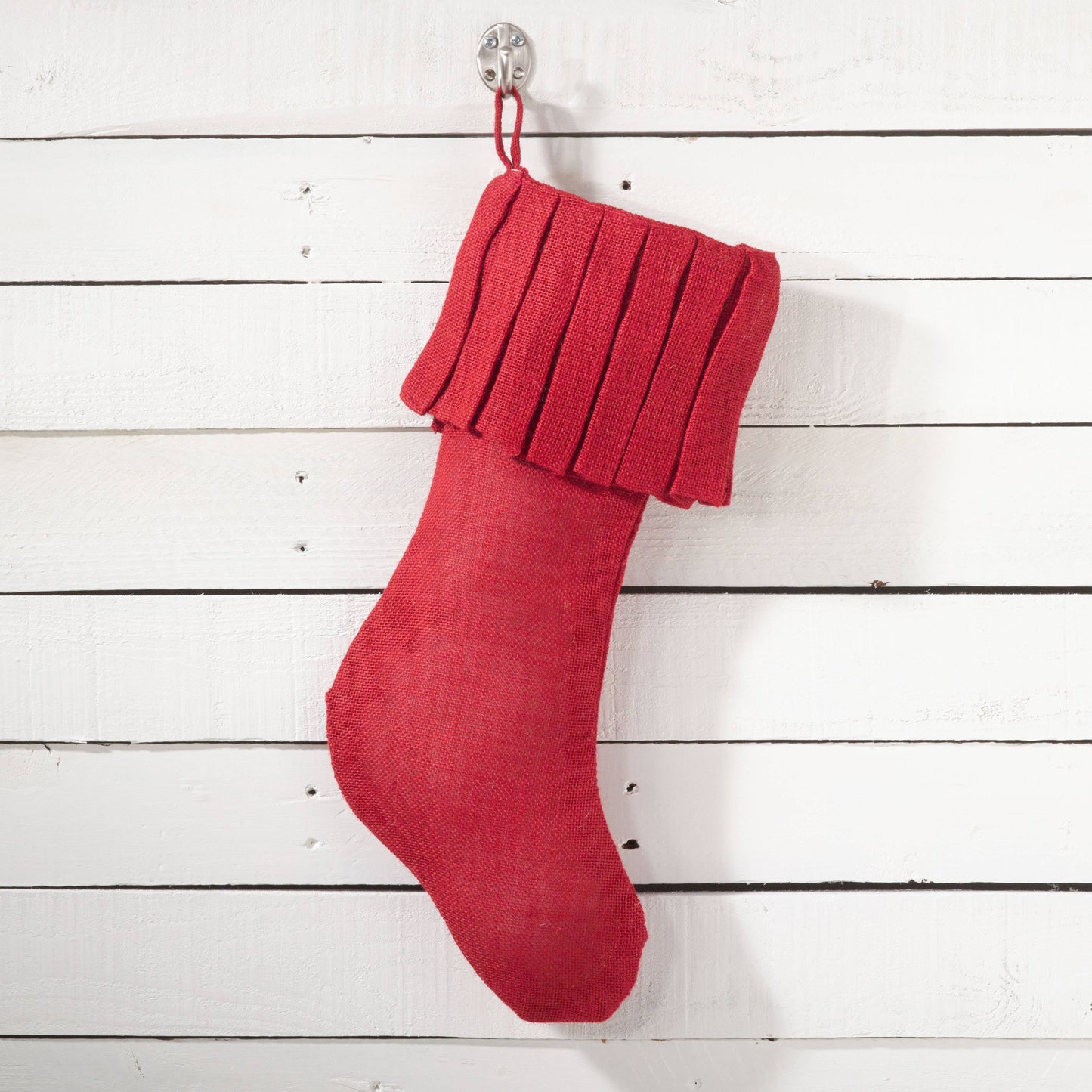 Ruffle Burlap Stocking