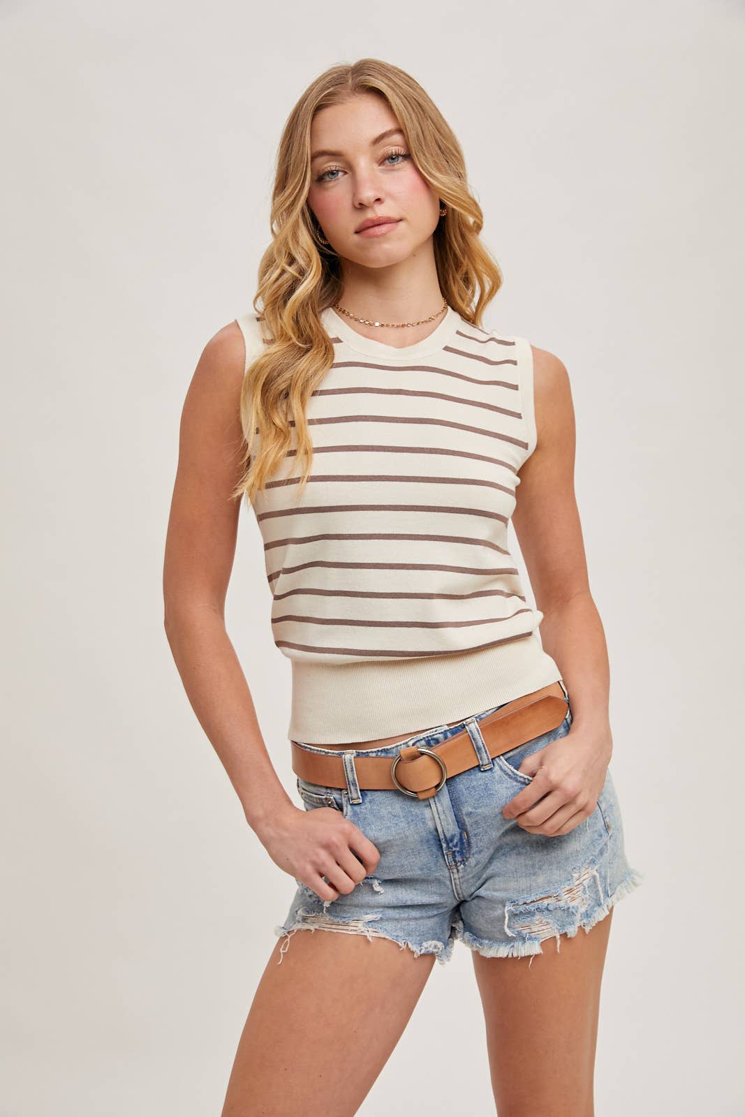 COCO STRIPED KNIT TOP