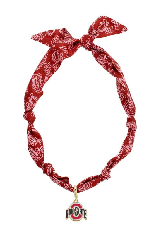 Ohio State Bandana Scarf Necklace