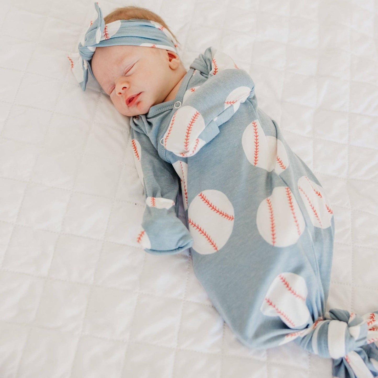 Newborn Knot Gown -Slugger
