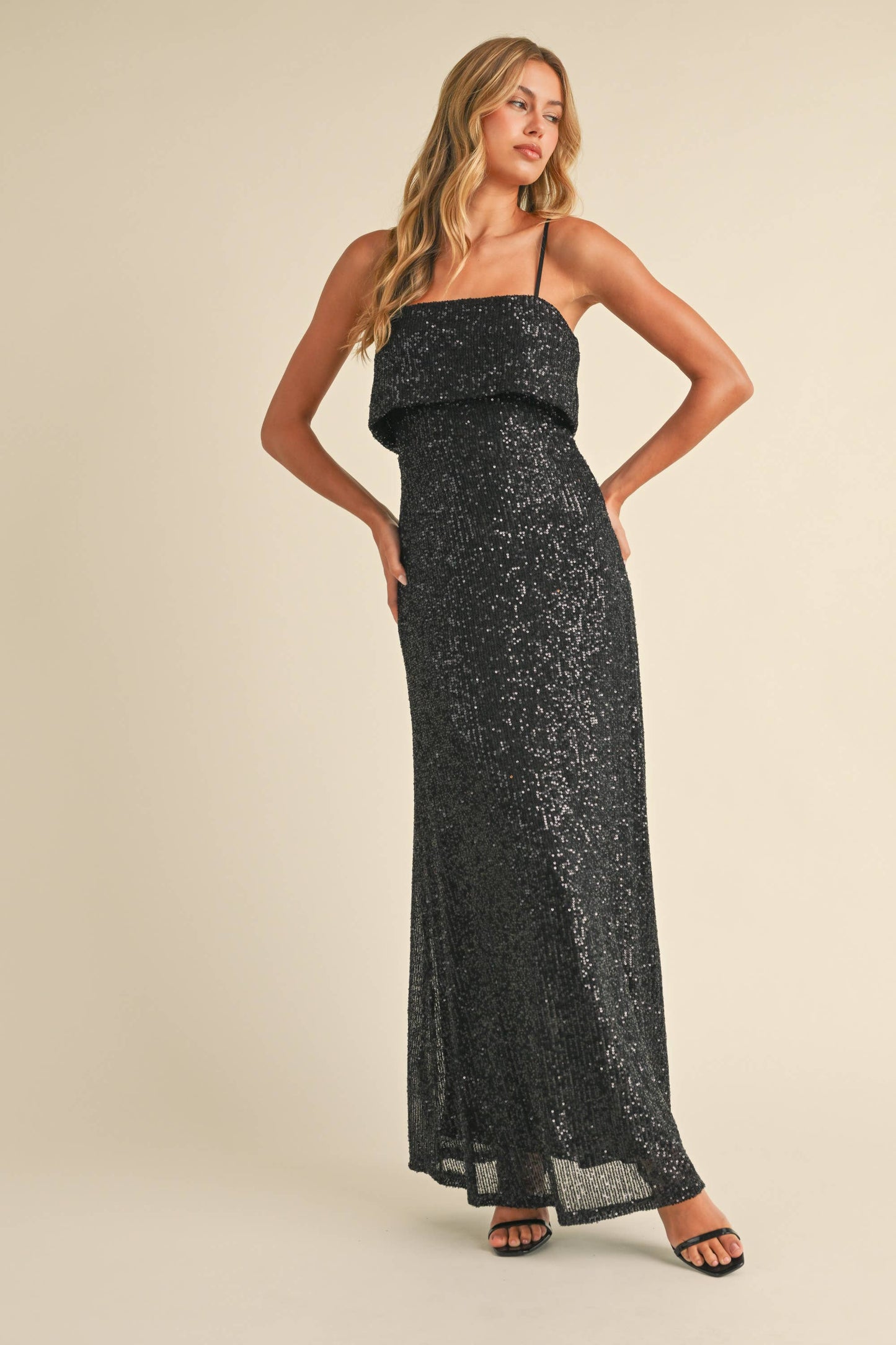 SEQUIN MAXI DRESS