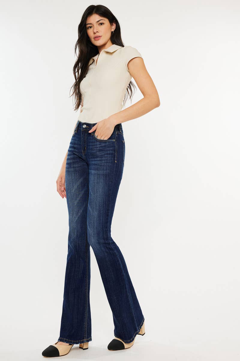 MID RISE FLARE JEANS